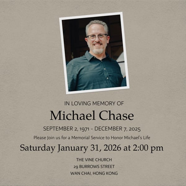 IN LOVING MEMORY OF Michael Chase SEPTEMBER 2, 1971 - DECEMBER 7, 2025 Please Join us for a Memorial Service to Honor Michael.